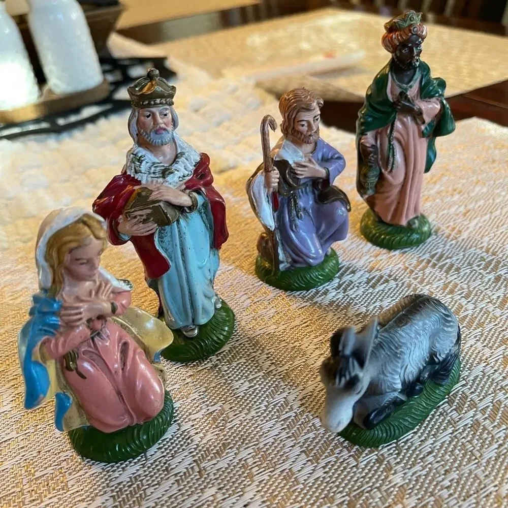 Vintage Fontanini Italian Christmas nativity 5 piece set